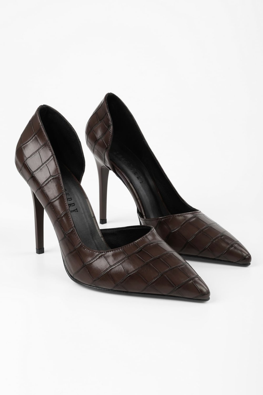 Kadın Massy Kahve Kroko Stiletto