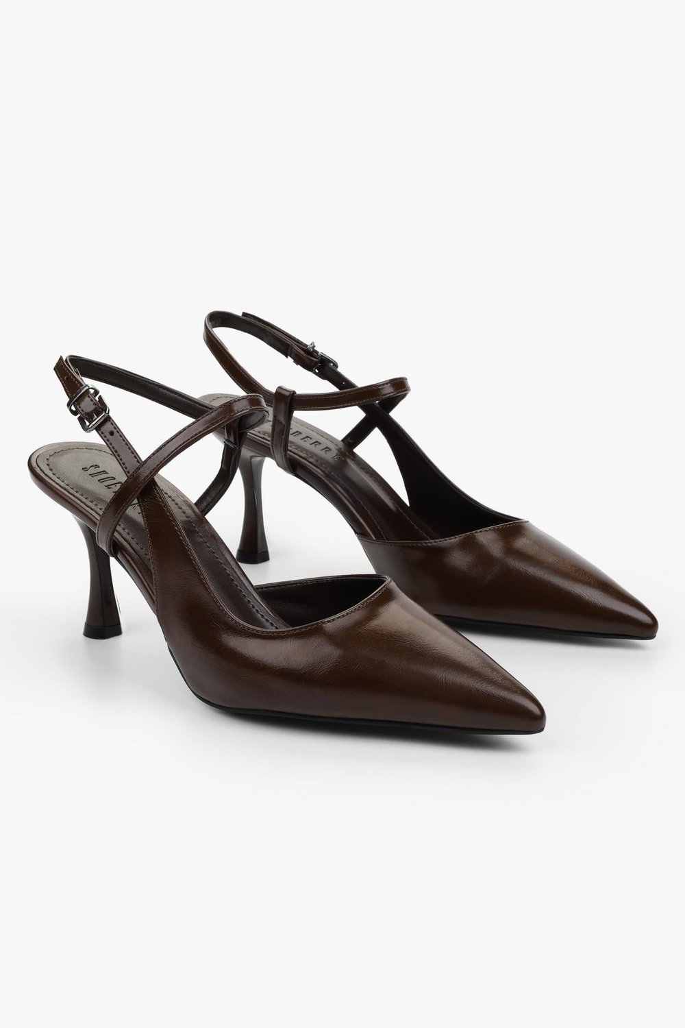 Kadın Nella Kahve Cilt Stiletto