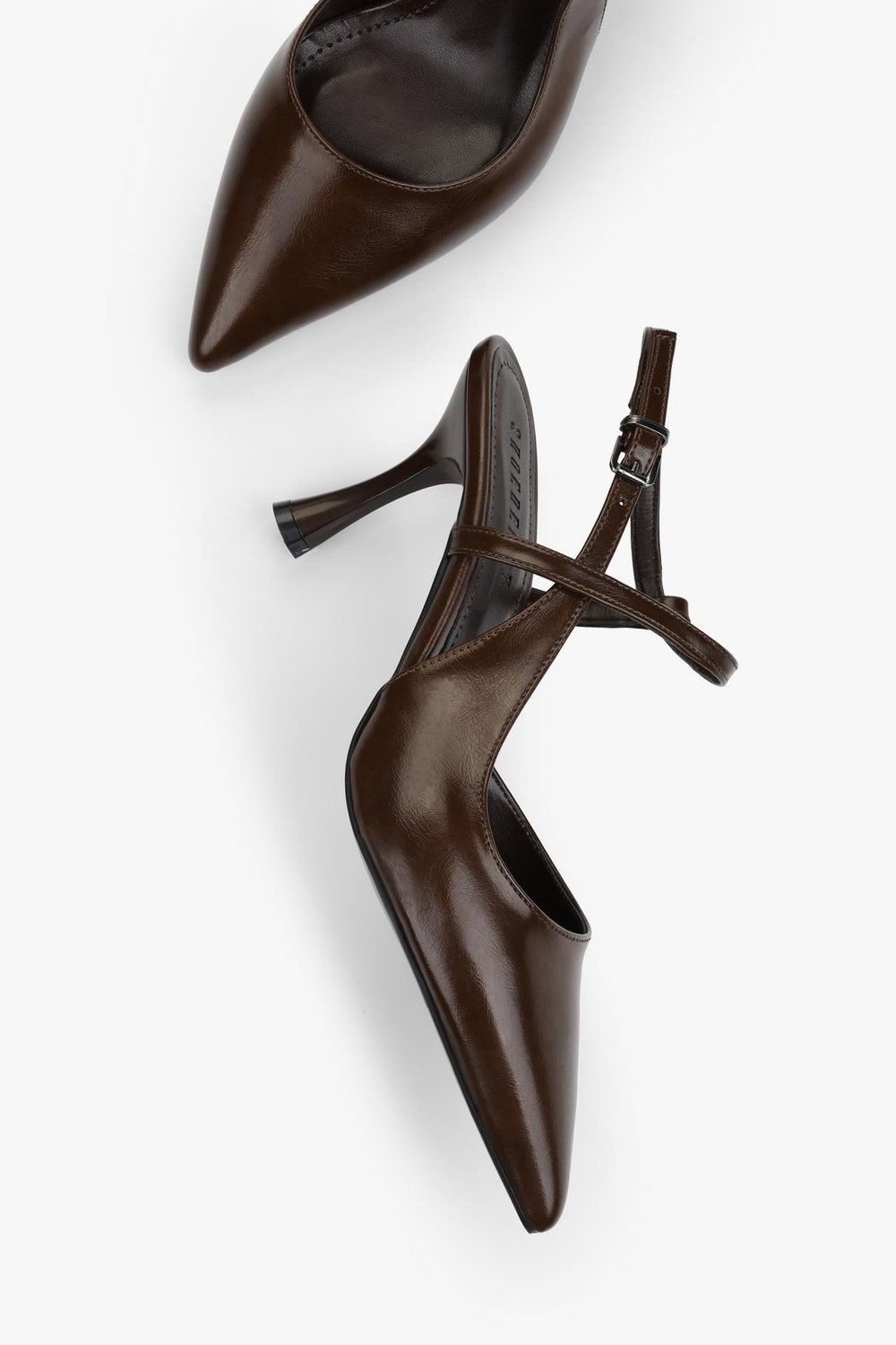 Kadın Nella Kahve Cilt Stiletto