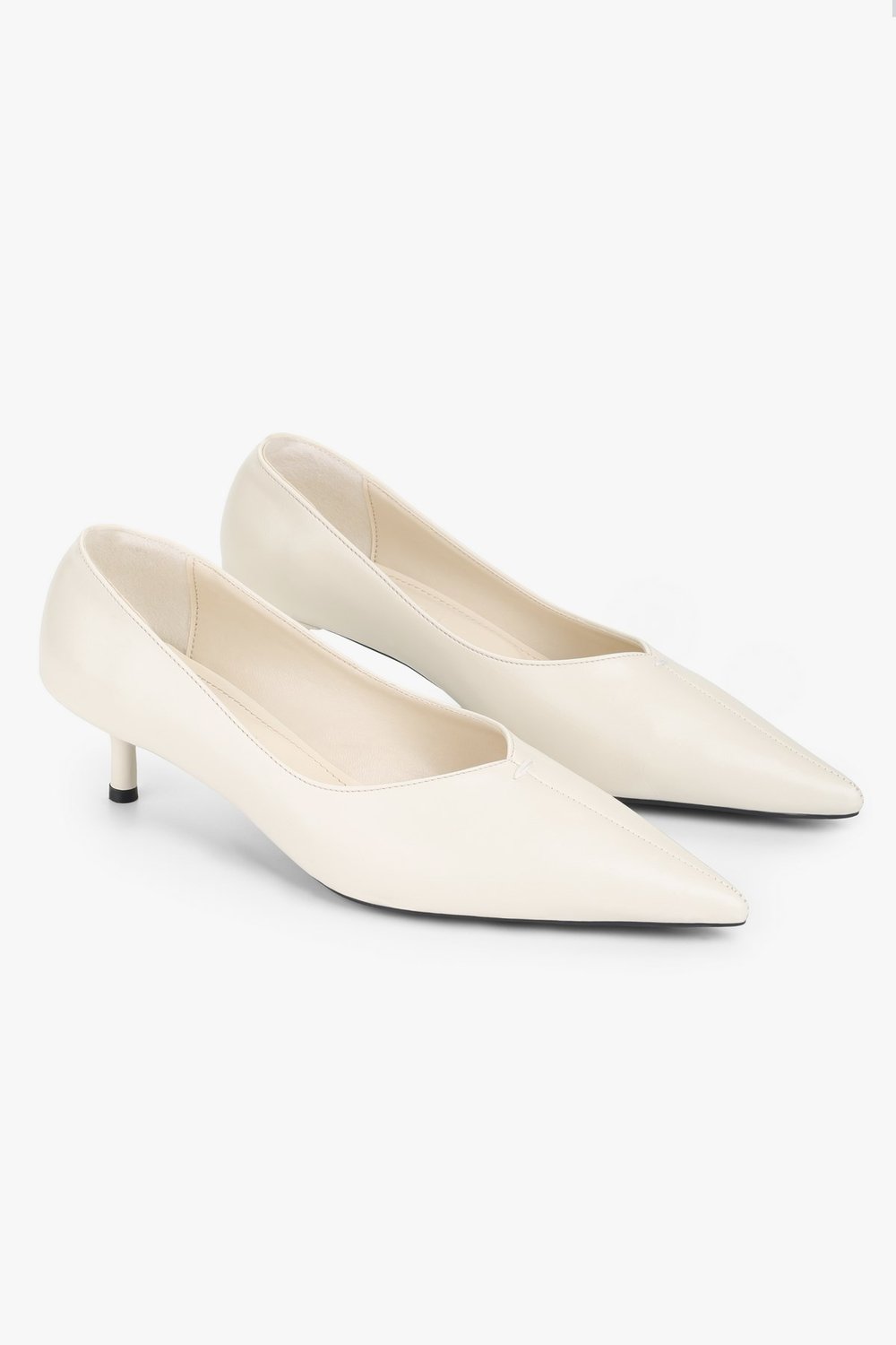 Kadın Rielle Ekru Cilt Mini Topuklu Stiletto