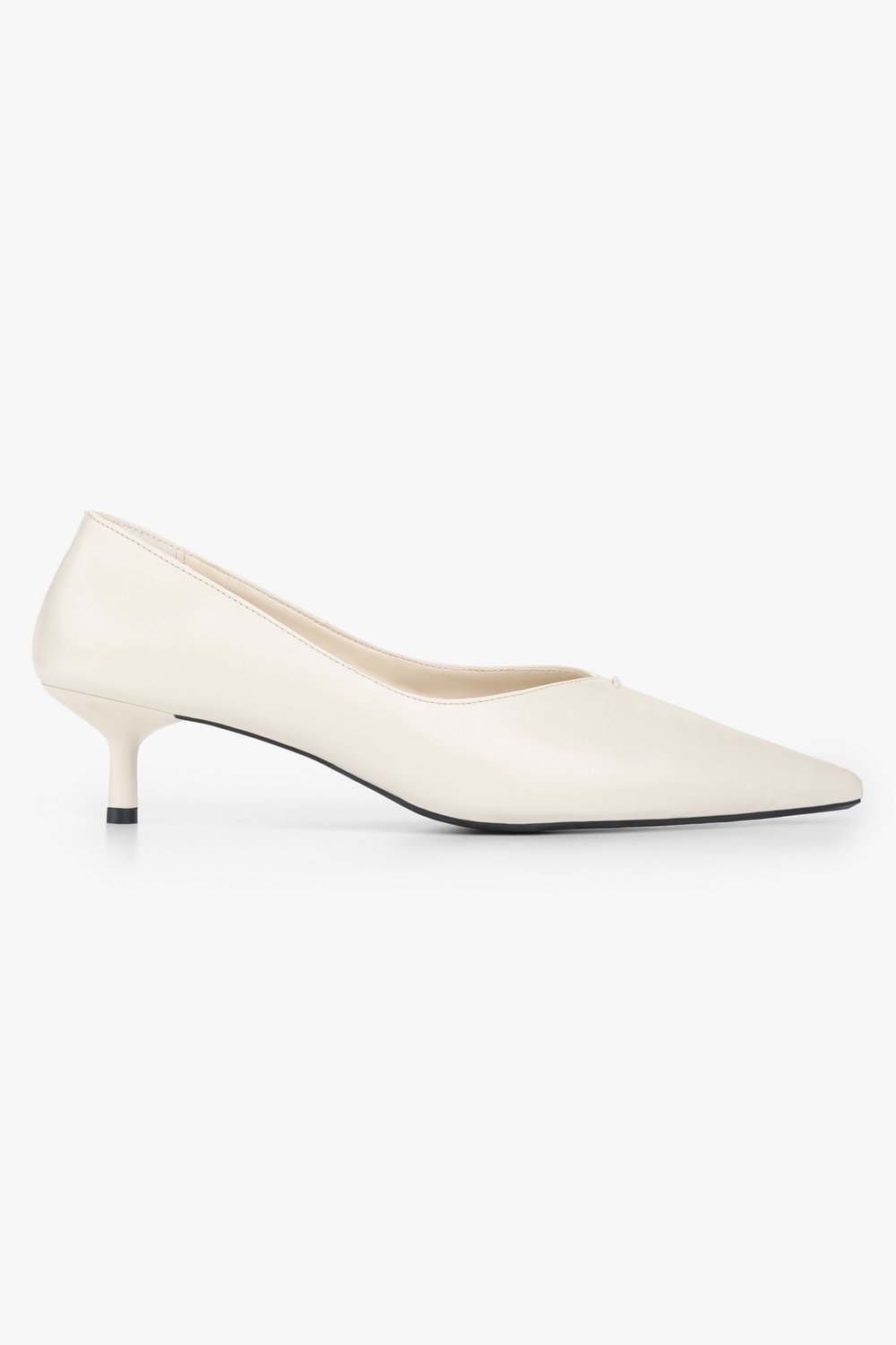 Kadın Rielle Ekru Cilt Mini Topuklu Stiletto