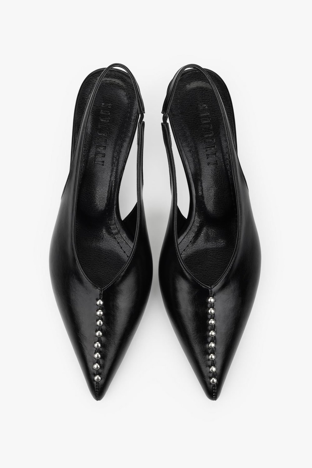 Kadın Roviel Siyah Cilt Trok Detaylı Stiletto