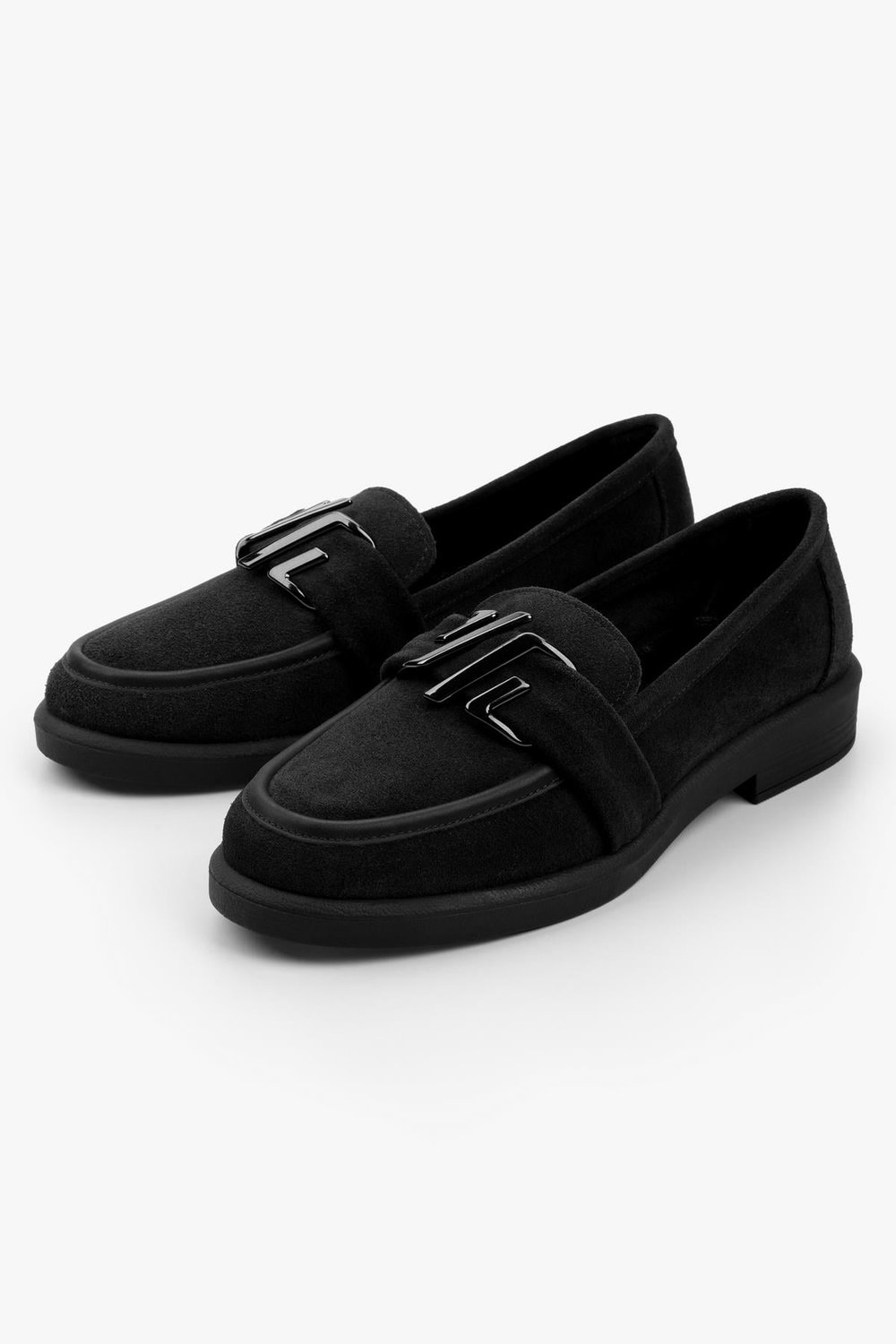 Kadın Sorell Siyah Süet Toka Detaylı Loafer