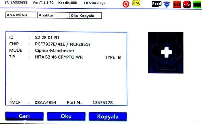 IEA OPEL GM-BUICK  ID46 315MHZ