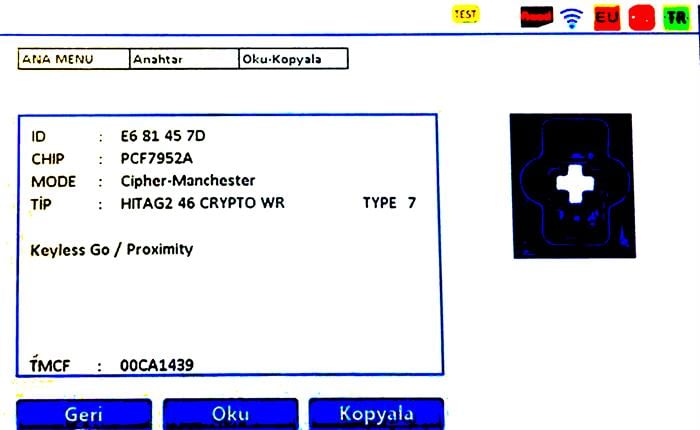 İEA ÜRETİM FLUENCE MEGAN III ANAHTAR KEYLESS GO SMART BOARD PCF79552A (  )