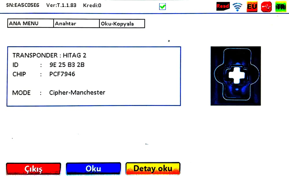 İEA 2 BUTON KUMANDALI ANAHTAR PCF7946 RENAULT MASTER TRAFFIC KANGO