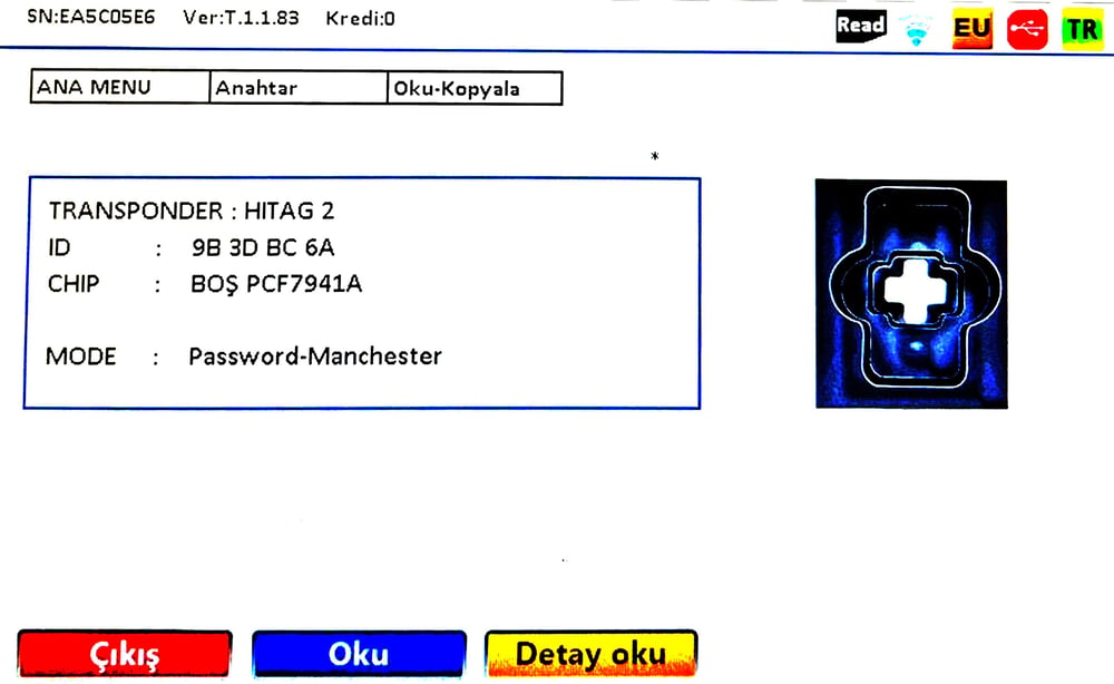ORJ. CITROEN DS3-4-5-6 3BUTON HITAG2 ID46 PCF7941A 434MHZ
