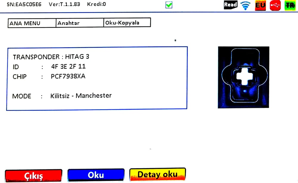 ORJ. HYUNDAI I20-TUSCON HITAG3 433MHZ