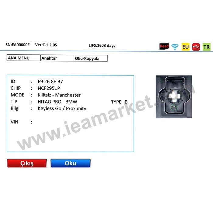 ORJ. TOYOTA 4BT HITAG PRO NCF2951P KEYLESS KUMANDA