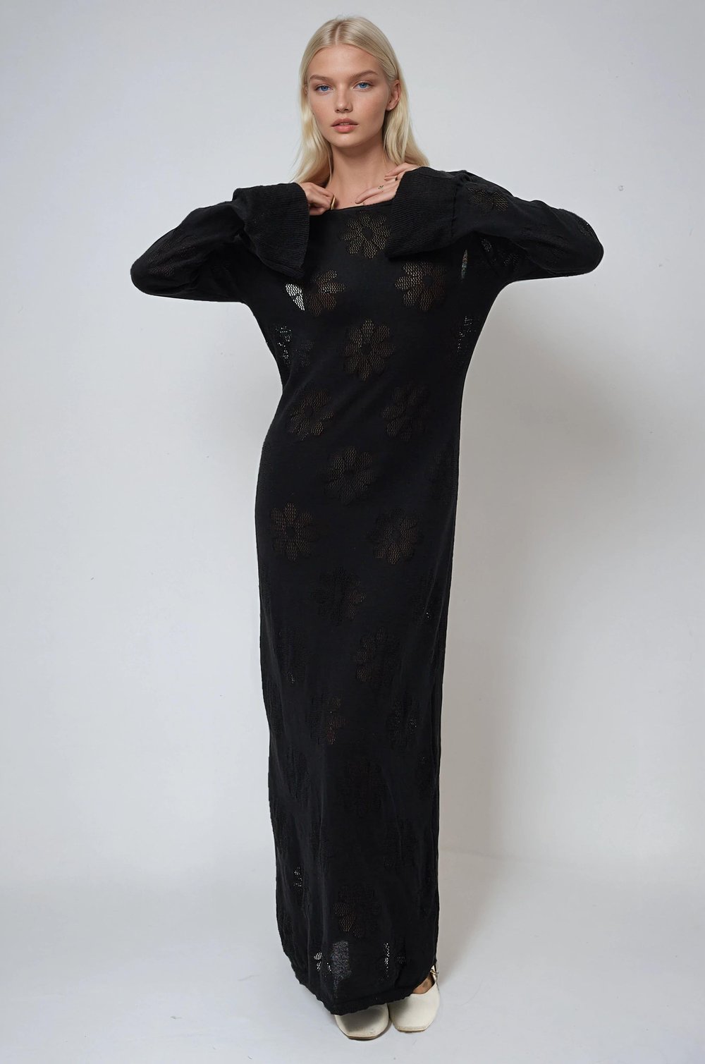 Belen Çiçek Desenli Maxi Boy Elbise 2793 R2-J-K2