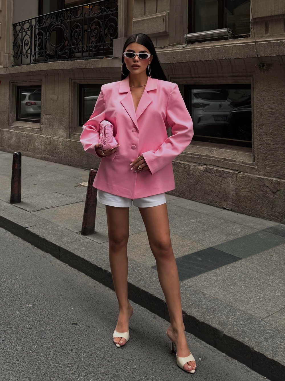 Modern Kesim Sırt Dekolteli Blazer Ceket 6198