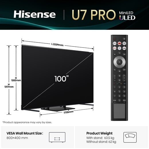 HISENSE 100U7Q PRO 100