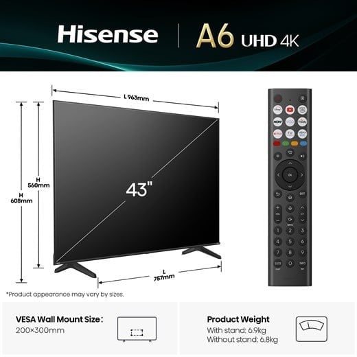 HISENSE 43A6Q 43