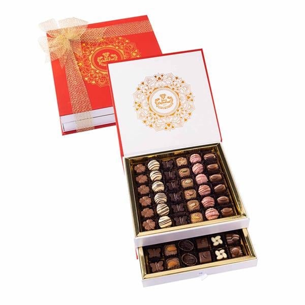 Şekerci Cafer Erol El Yapımı Spesiyal Çikolata - Kırmızı İki Katlı Kutu 72 Adet