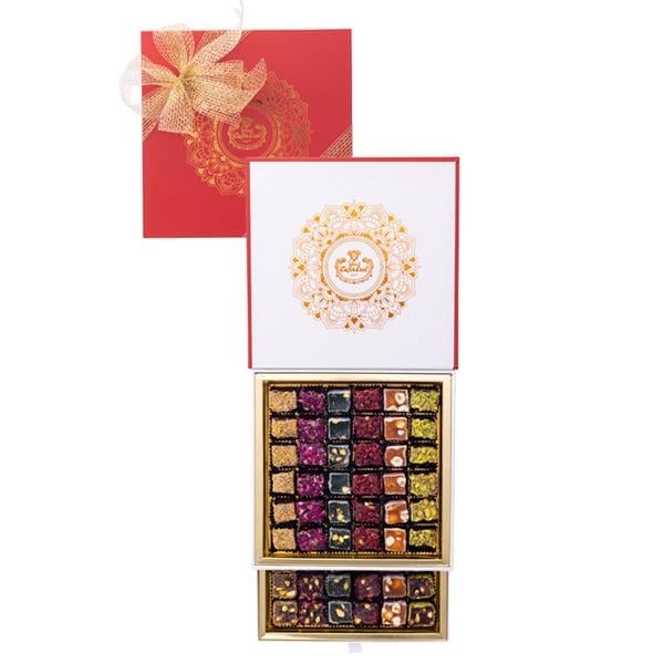 Şekerci Cafer ErolEl Yapımı Spesiyal Lokum - Kırmızı İki Katlı Kutu 72 Adet