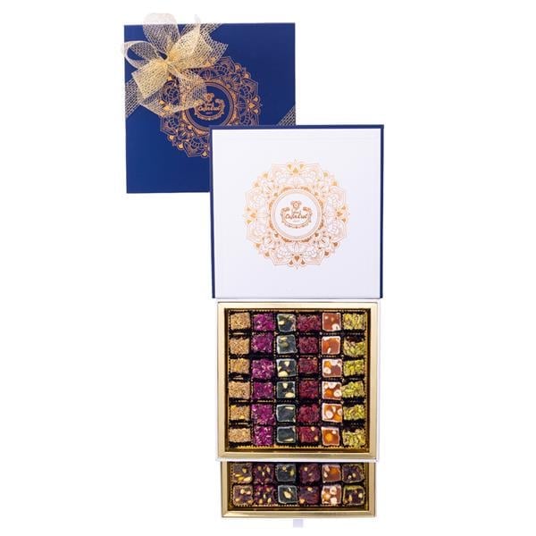 Şekerci Cafer ErolEl Yapımı Spesiyal Lokum - Lacivert İki Katlı Kutu 72 Adet