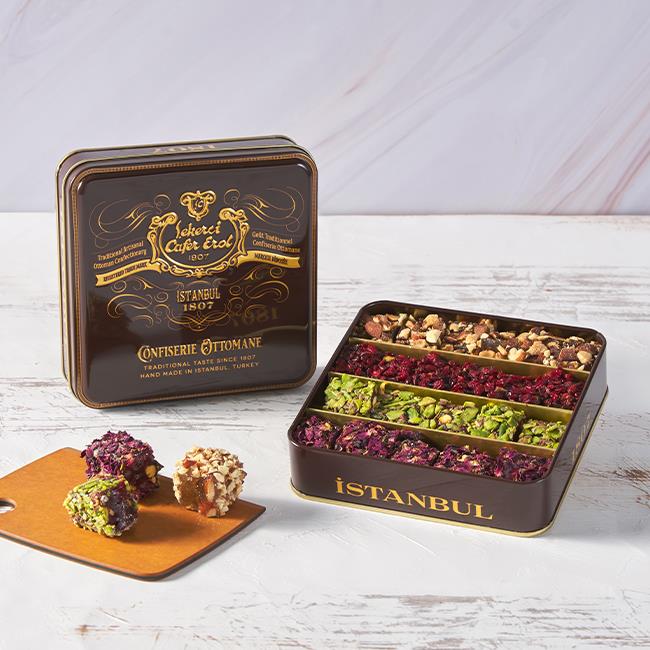 Şekerci Cafer ErolKarışık Spesiyal Lokum Küçük Retro Teneke 490 gr  (Ücretsiz Kargo)