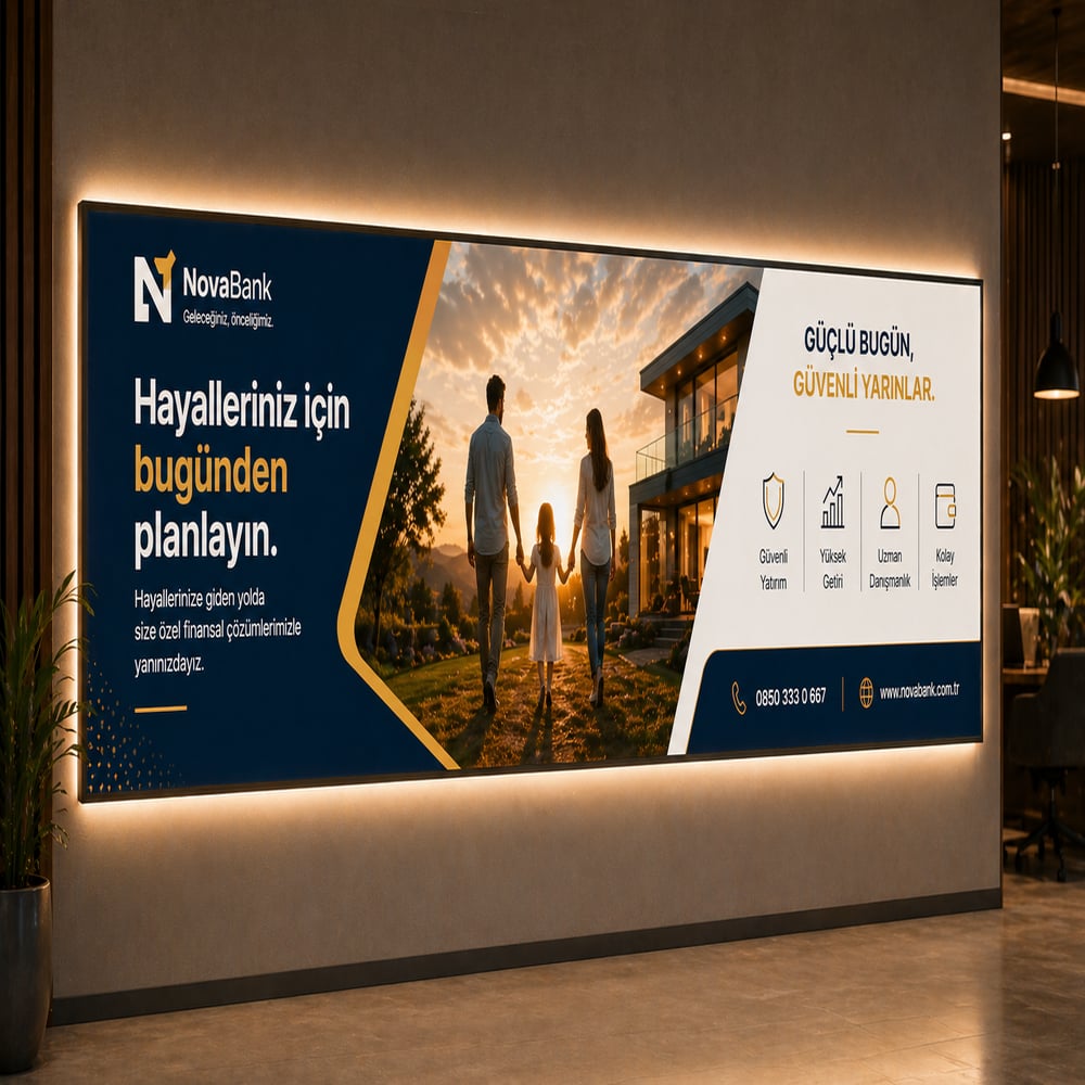 210x65 Cm İç Mekan Lightbox