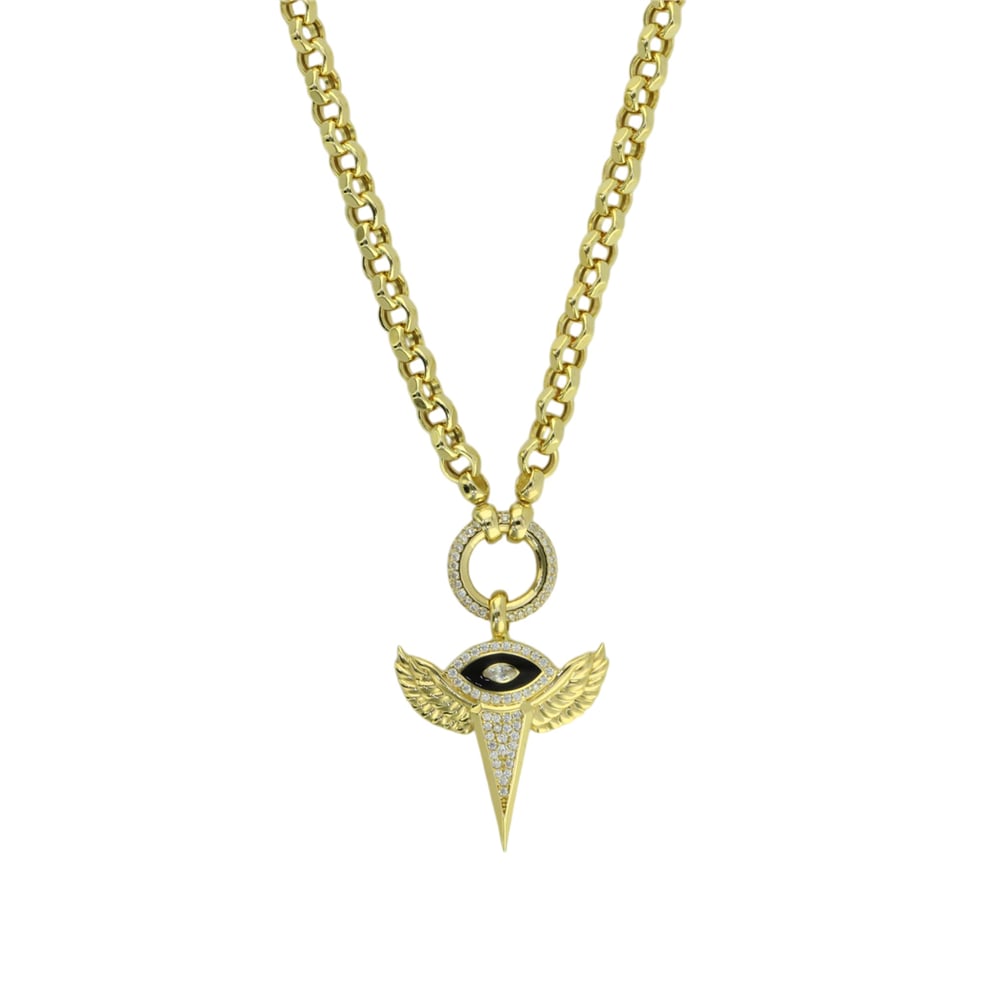 14 Ayar Altın Tasarım Kolye  -  F007502