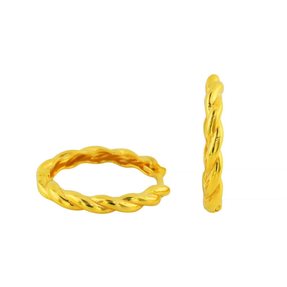 14 Ayar Altın Tasarım Küpe  -  F006567