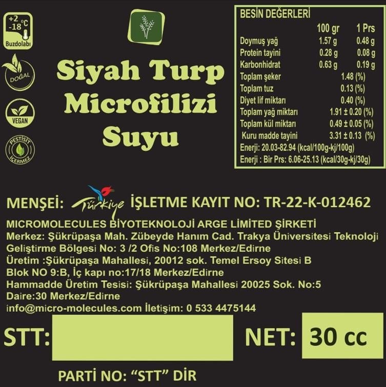 Siyah Turp Microfiliz Özütü