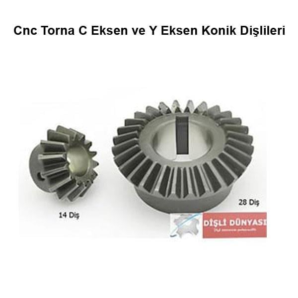 Cnc Torna C Eksen ve Y Eksen Konik Dişlileri
