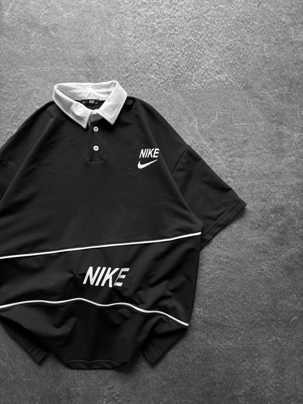  NK POLO YAKA ORTA PARCALİ BHOVERSİZE TİŞÖRT SİYAH 