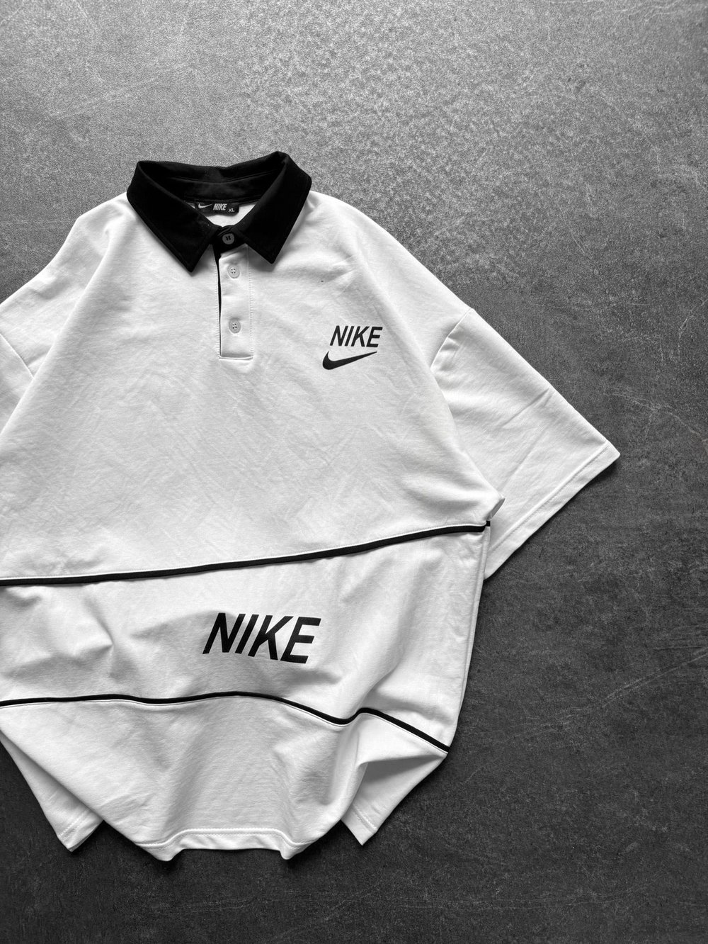  NK POLO YAKA ORTA PARCALİ BHOVERSİZE TİŞÖRT BEYAZ 