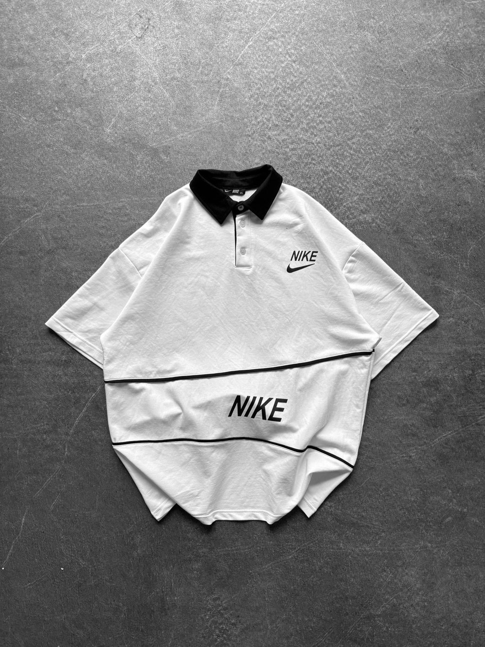  NK POLO YAKA ORTA PARCALİ BHOVERSİZE TİŞÖRT BEYAZ 