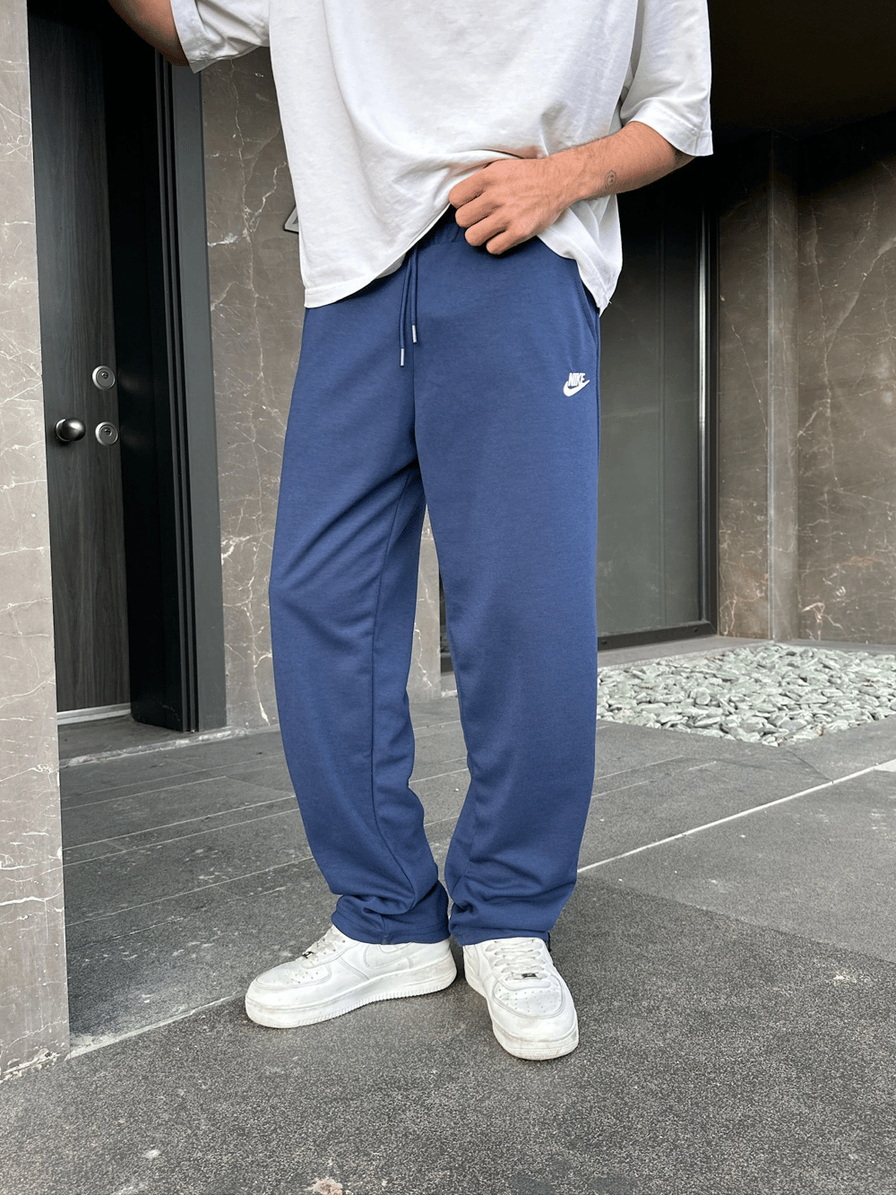 2 İPLİK KUMAŞ BAGGY KALIP PAÇA LASTİKLİ NK NAKIŞ EŞOFMAN ALTI LACİ