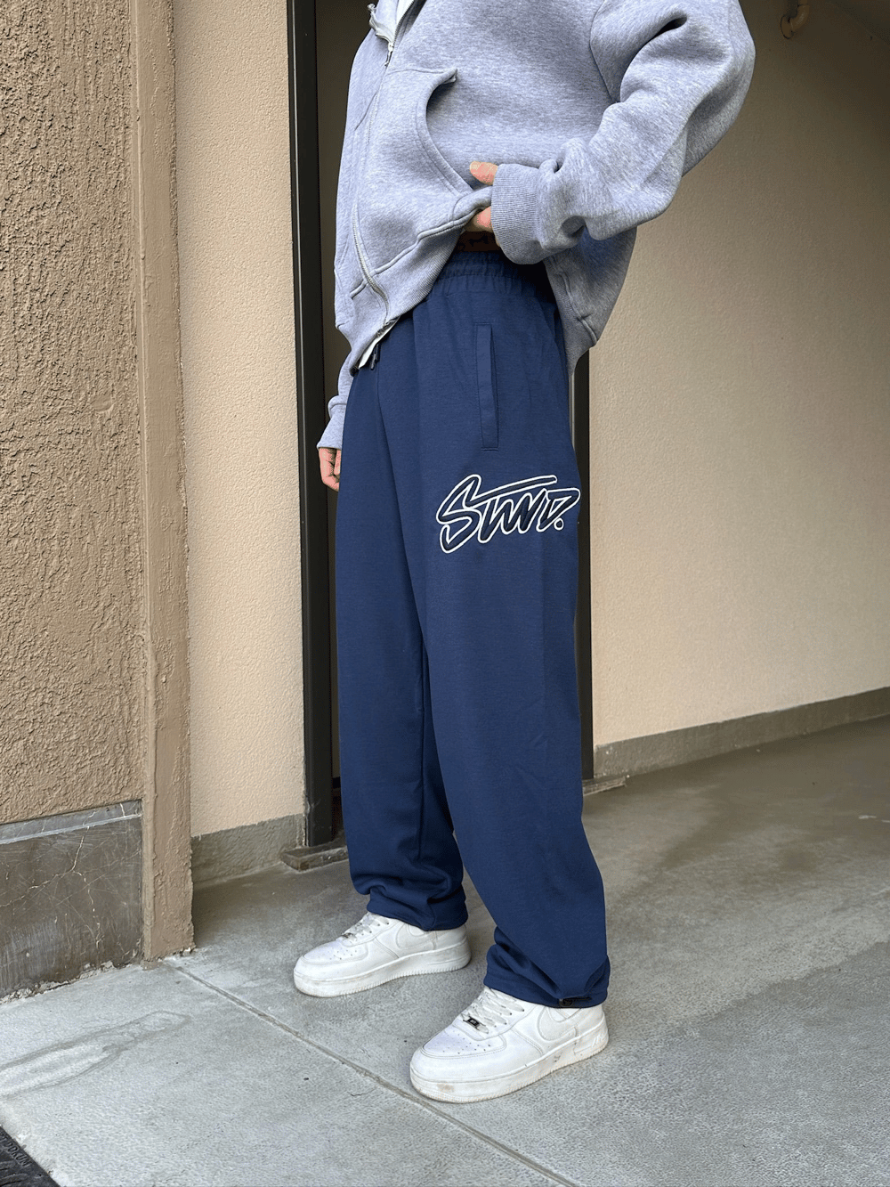 2 İPLİK KUMAŞ BAGGY KALIP PAÇA LASTİKLİ STW İÇİ DOLUMLU NAKIŞ EŞOFMAN ALTI LACİ