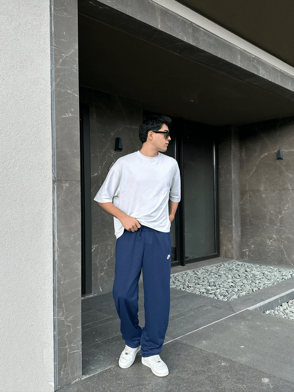 2 İPLİK KUMAŞ BAGGY KALIP PAÇA LASTİKLİ NK NAKIŞ EŞOFMAN ALTI LACİ