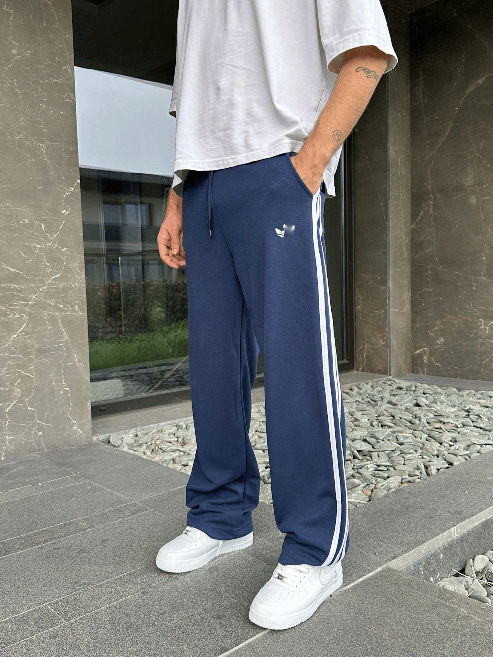 2 İPLİK KUMAŞ BGY PACA LASTİK EŞOFMAN ALTI MAVİ