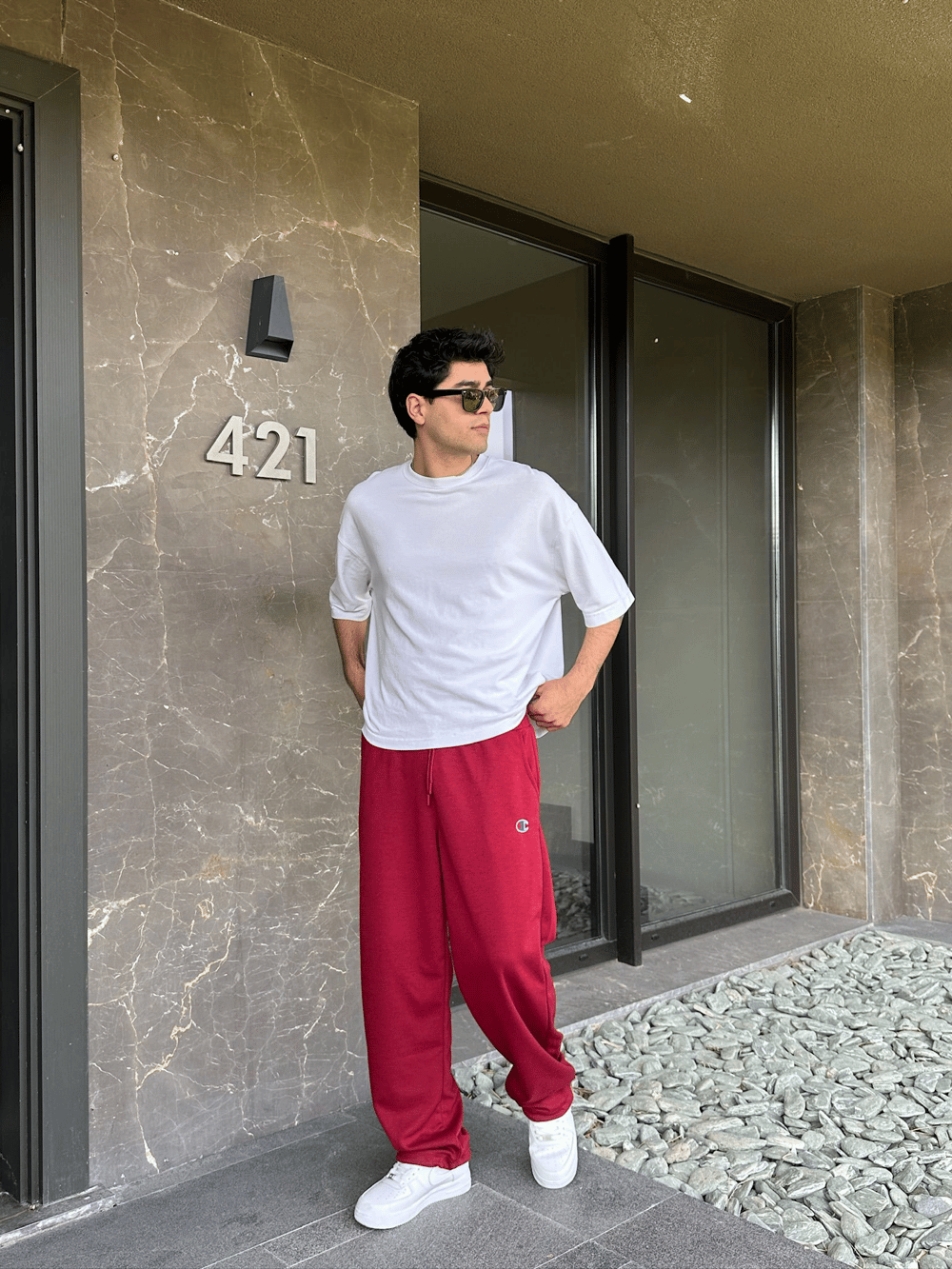 2 İPLIK KUMAŞ C NAKIŞ PACA LASTIK EŞOFMAN ALTI KIRMIZI