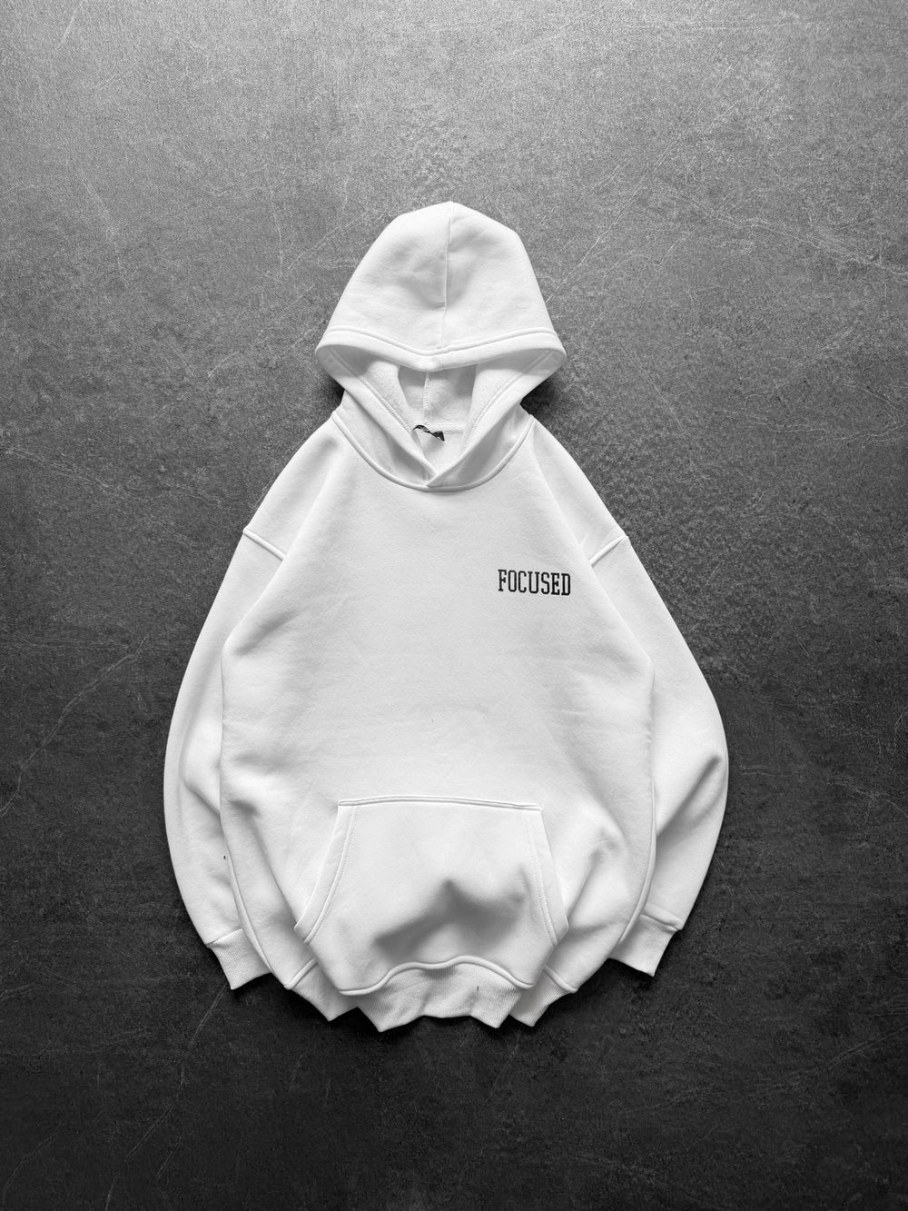 247 3 İPLİK ŞARDONLU KAPUŞONLU SWEAT BEYAZ