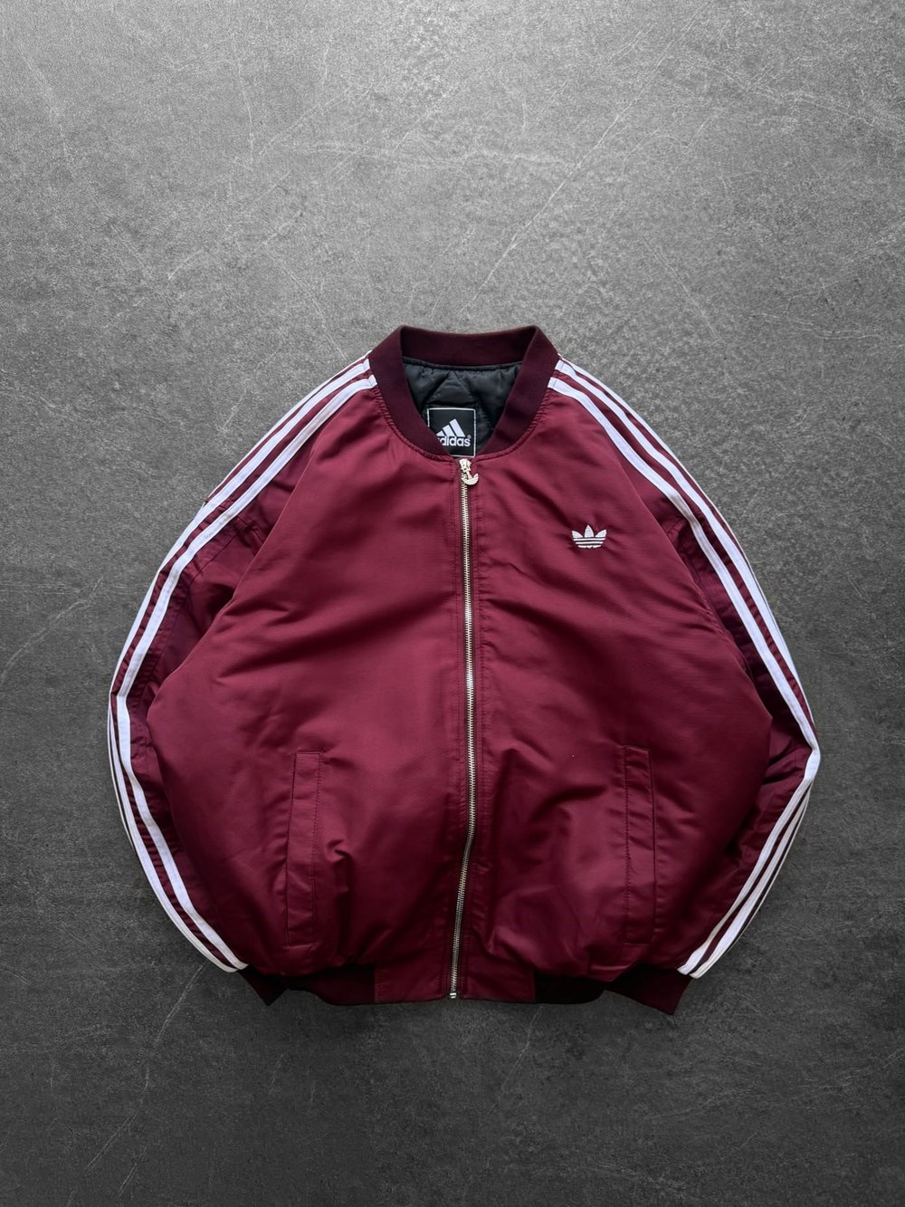 AD NAKIŞ DOLUMLU ASTARLI BOMBER CEKET BORDO