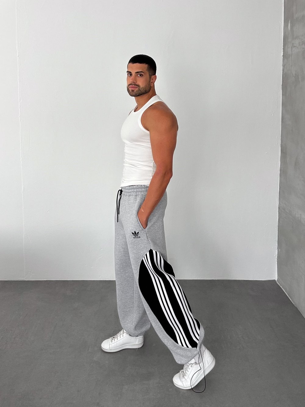 AD ULTRA BAGGY FUL PARCALI EŞOFMAN GRİ