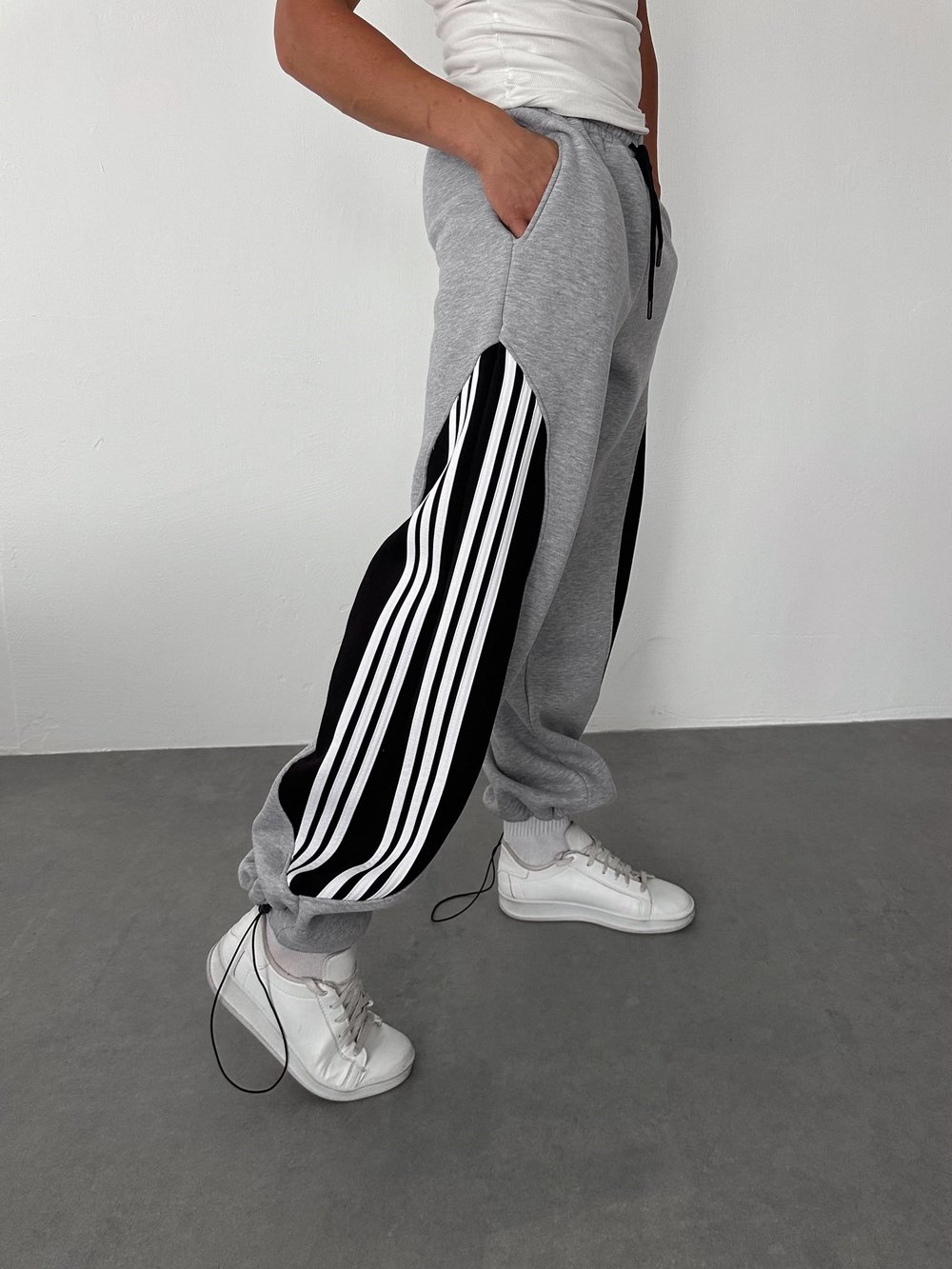 AD ULTRA BAGGY FUL PARCALI EŞOFMAN GRİ