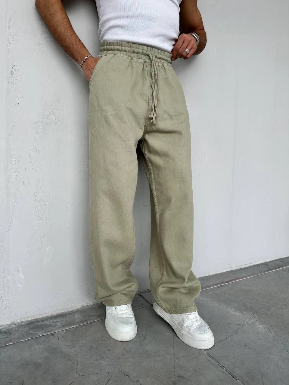BAGGY GABARDİN DS PANTOLON YEŞİL