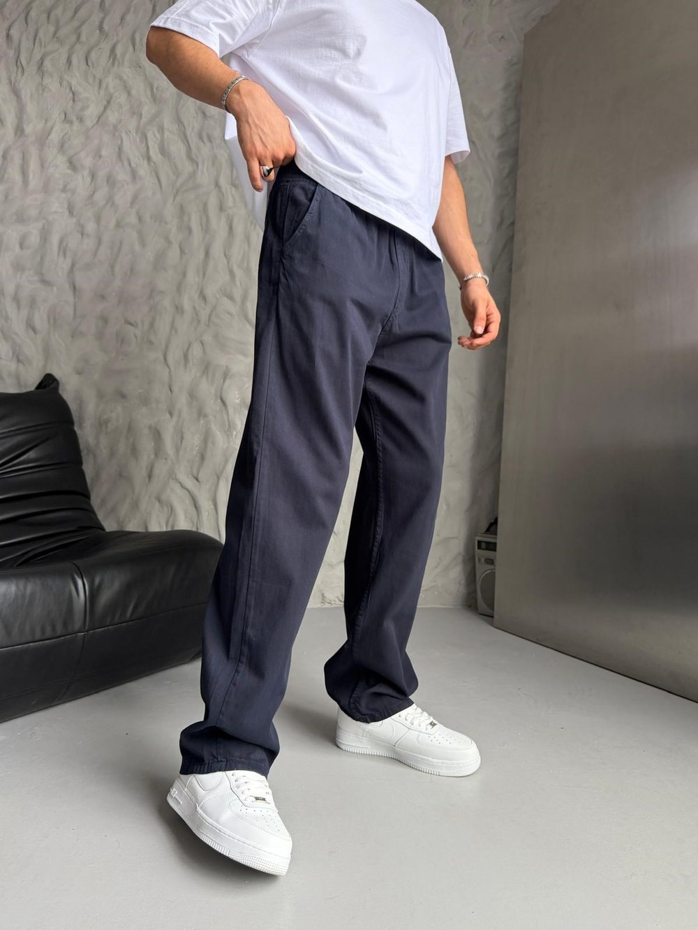 BAGGY İP BAĞLAMALI RAHAT KUMAŞ KOT PANTOLON LACİ