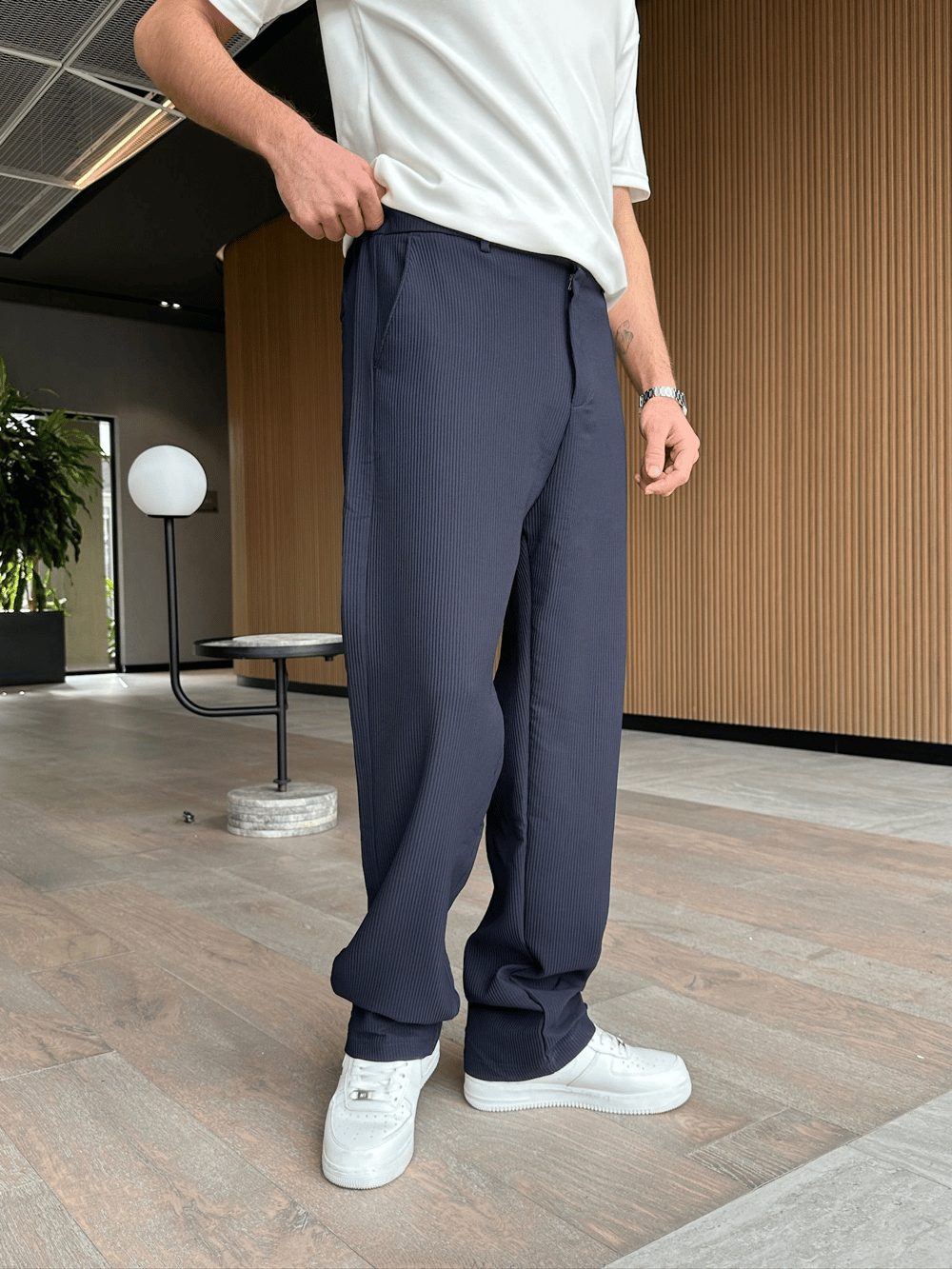BAGGY KALIP FİTİLLİ DS PANTOLON LACİ