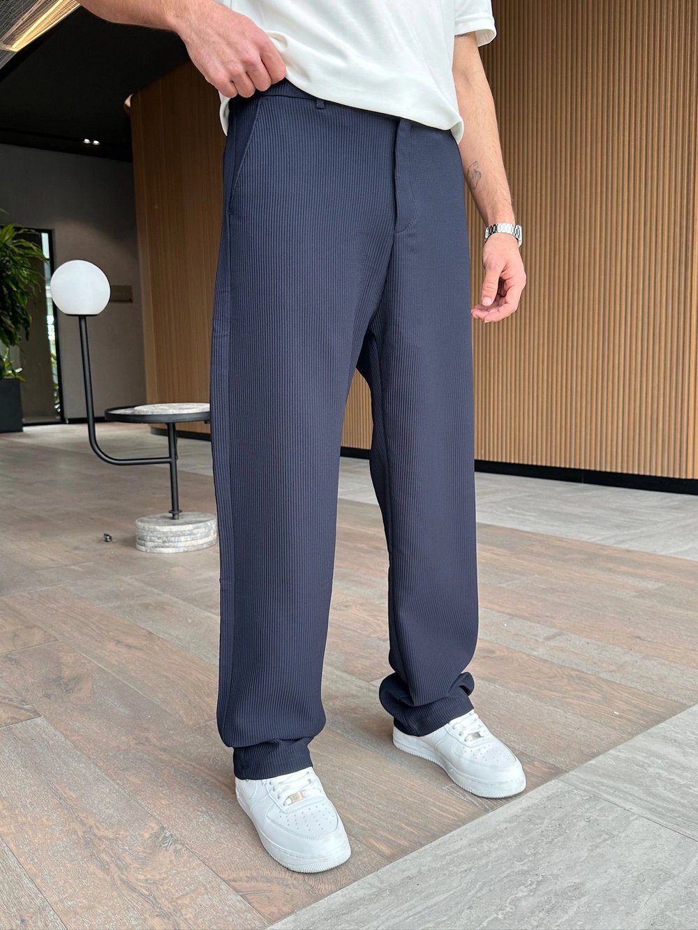 BAGGY KALIP FİTİLLİ DS PANTOLON LACİ