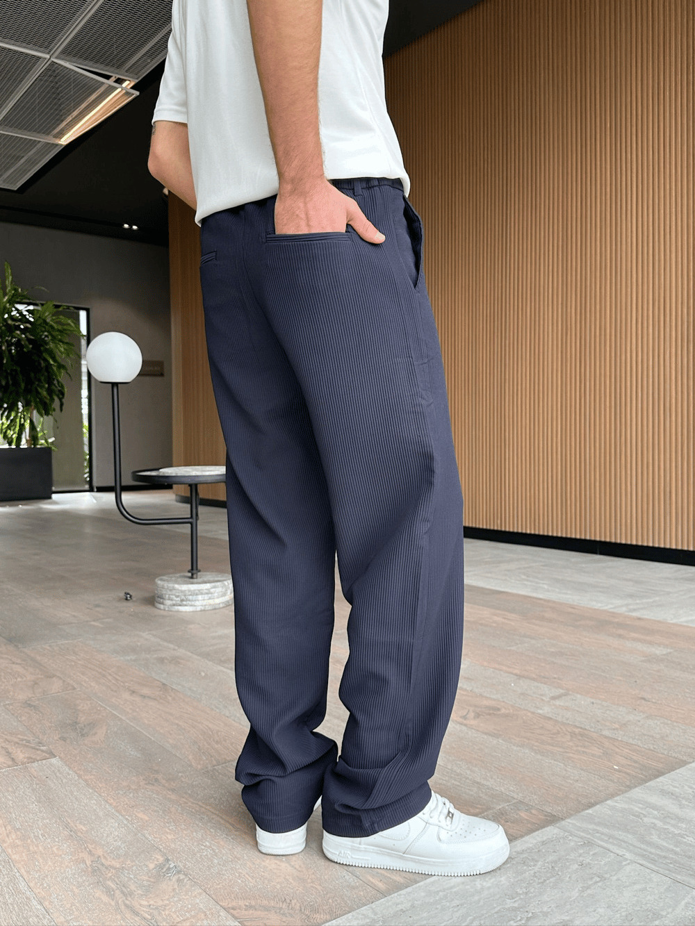 BAGGY KALIP FİTİLLİ DS PANTOLON LACİ