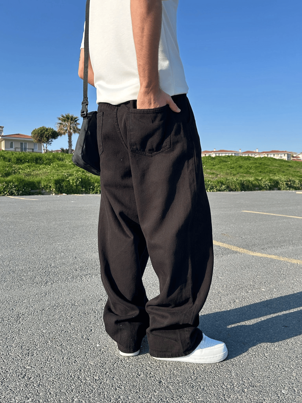 BAGGY KALIP GABARDİN KUMAŞ DS PANTOLON