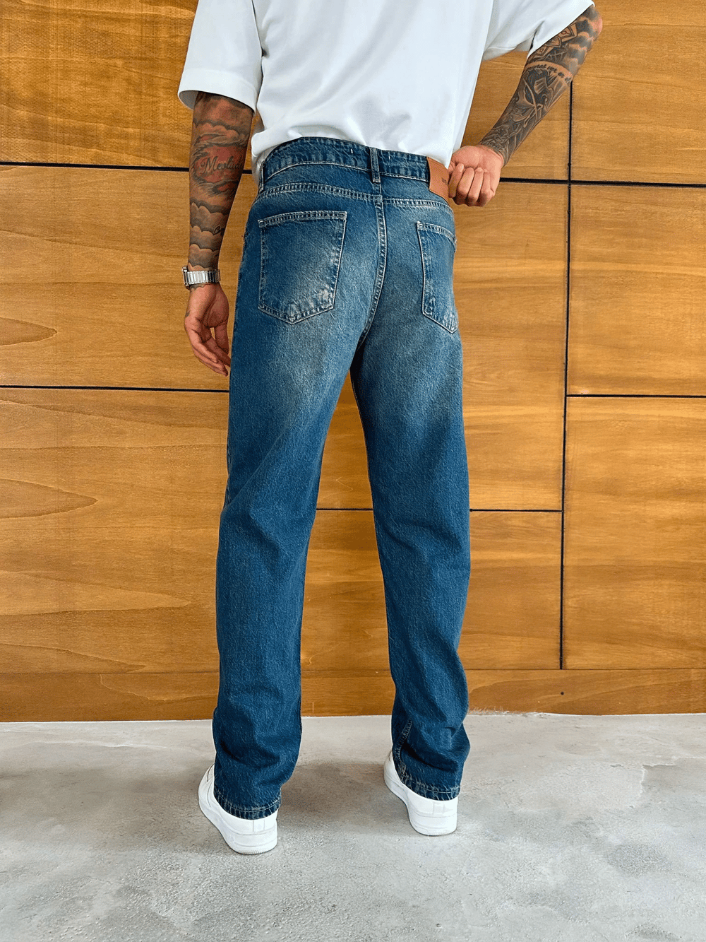 BAGGY KALIP ORTA DİKİŞ DETAY JEAN
