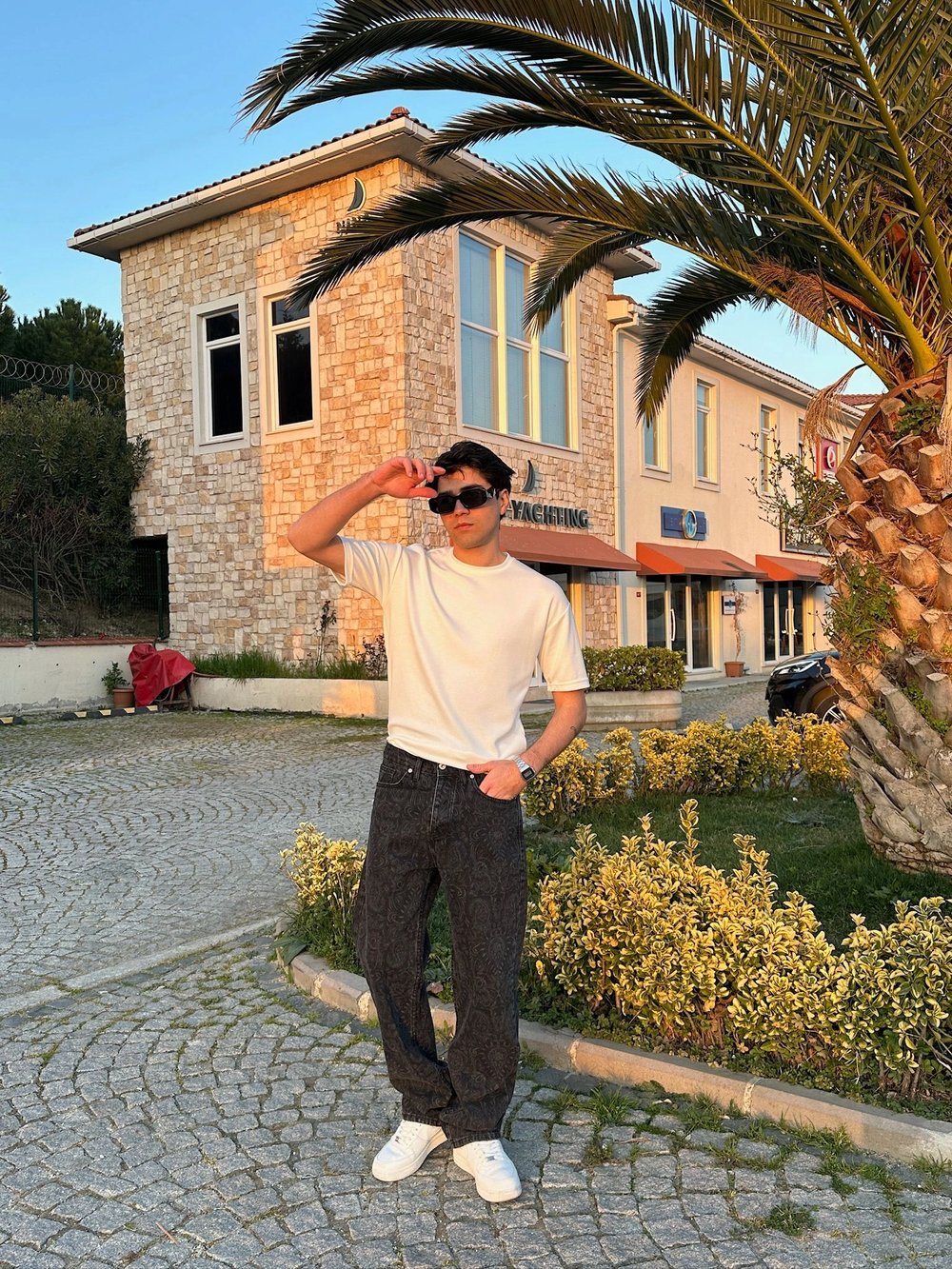 BAGGY KALIP ŞAL DESEN MORROW PANTOLON