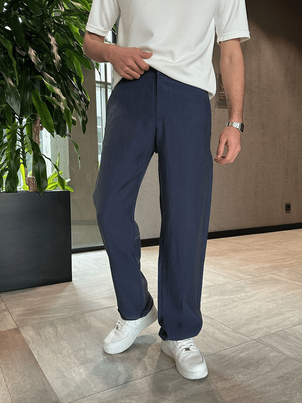 BAGGY KALIP TENSEL KUMAŞ DS PANTOLON LACİ