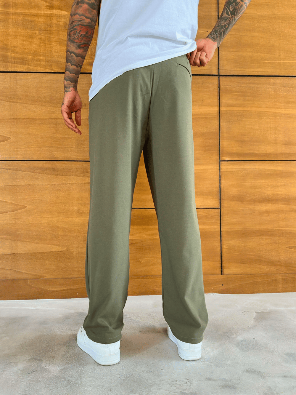 BAGGY KALIP WELL PİLELİ PANTOLON HAKİ