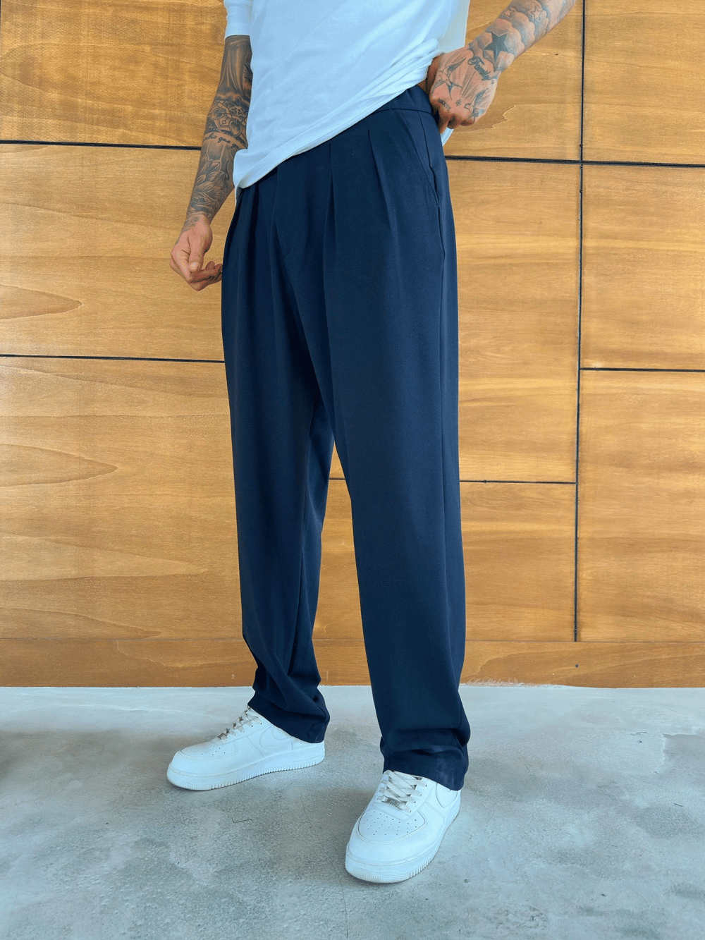 BAGGY KALIP WELL PİLELİ PANTOLON LACİ