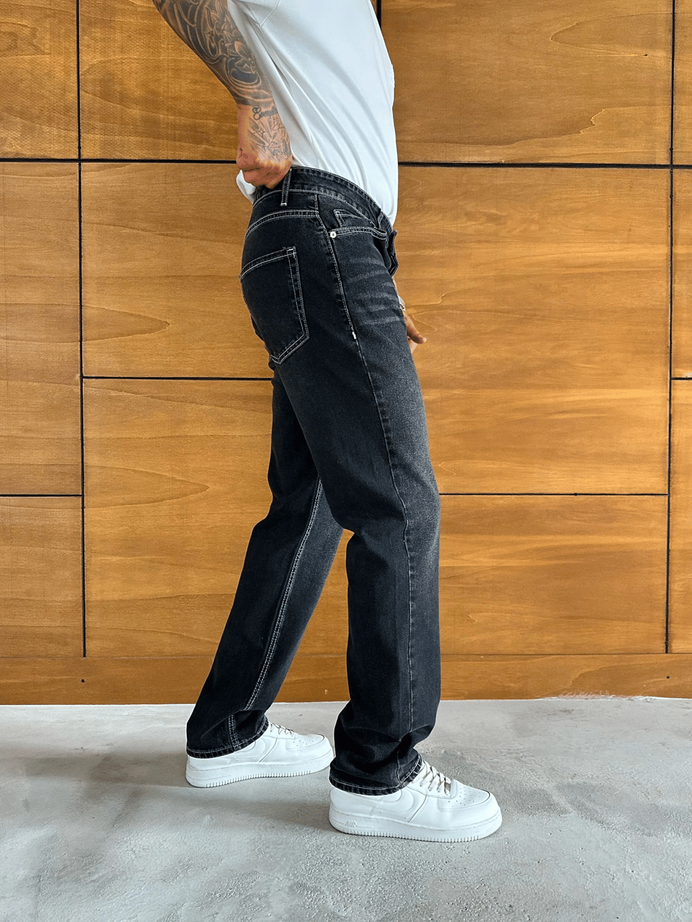 BAGGY KALIP YIKAMALI JEAN DIŞ DİKİŞ